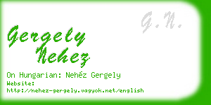gergely nehez business card