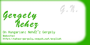 gergely nehez business card